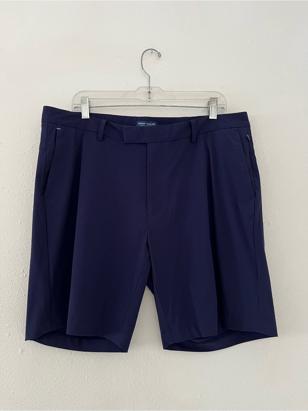 Peter Millar Navy Athletic Flat-Front Shorts